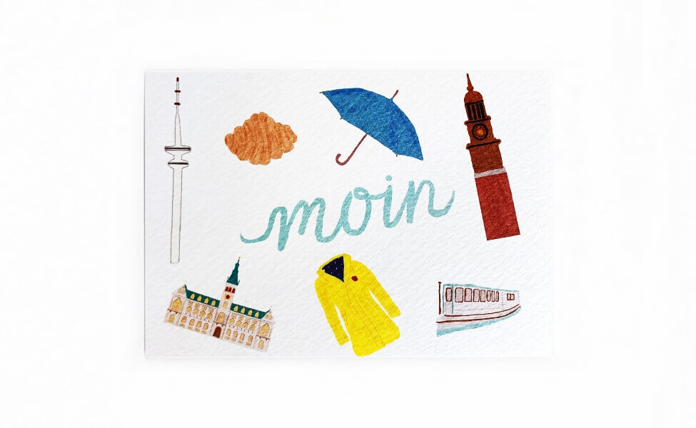Postkarte » MOIN «